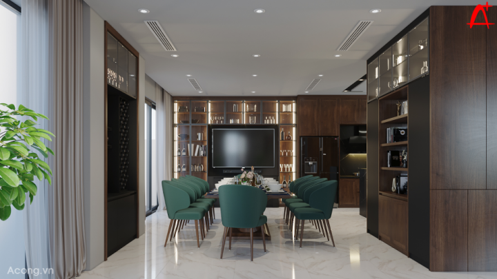Thiết kế Biệt thự Green Pearl: nội thất phòng ăn